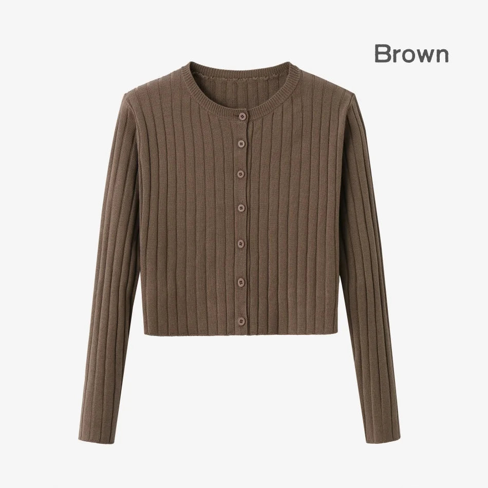 AS AW26 Fashion Plaid slip dress match knit wide-rib cardigan Knit mockneck top woman clothes