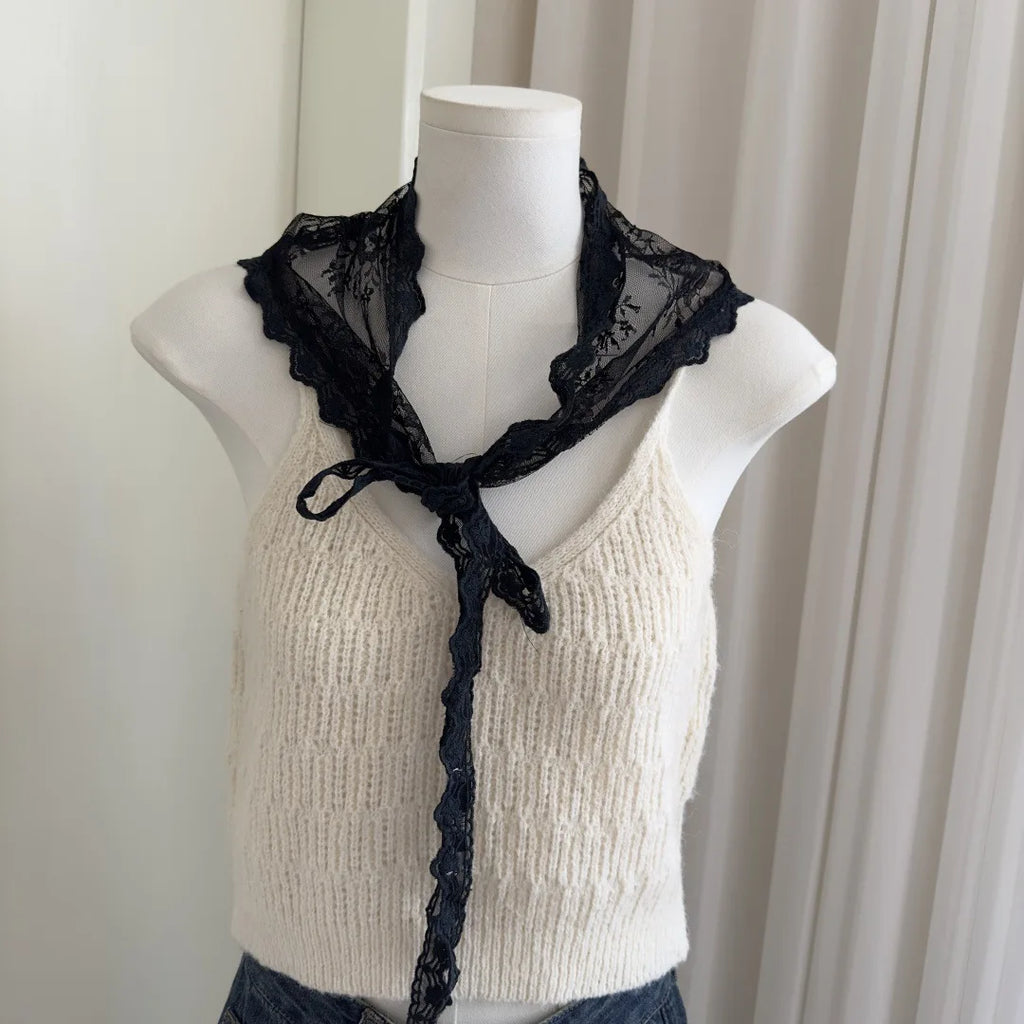2026 HOT SALE! Y2K Women Lace Tulle Bandage Skirt Stacked Lace Half Skirt Layering Small Butt Curtain Flower Triangle Hair Scarf