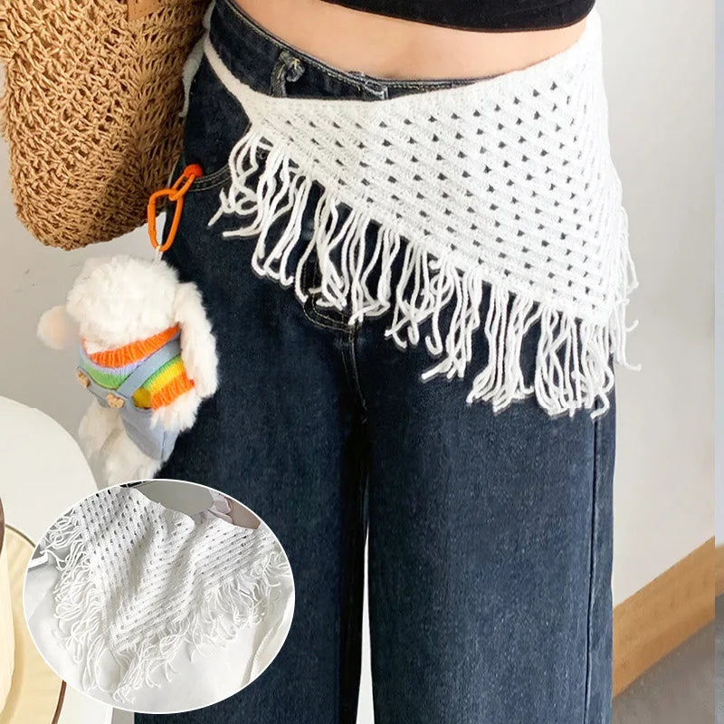 2026 HOT SALE! Y2K Women Lace Tulle Bandage Skirt Stacked Lace Half Skirt Layering Small Butt Curtain Flower Triangle Hair Scarf