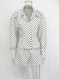 Tossy Fashion Commute 2 Piece-Set Shorts For Women Long Sleeve Patchwork Contrast Shirts Coat And Female Shorts Outfits Summer